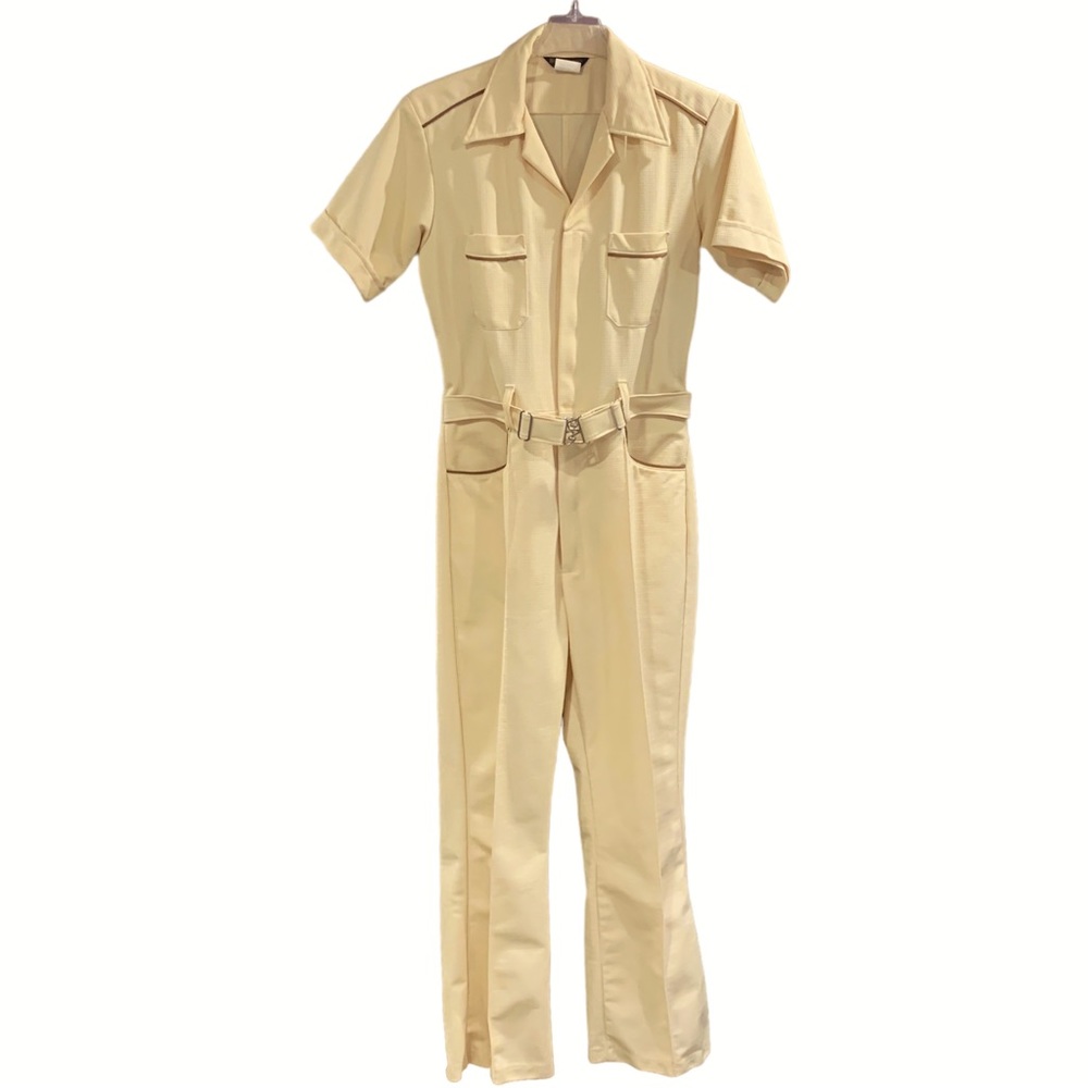 Vtg 60s 70s Mens Jumpsuit One Piece Leisure Jump suit Polyester Disco Size 42